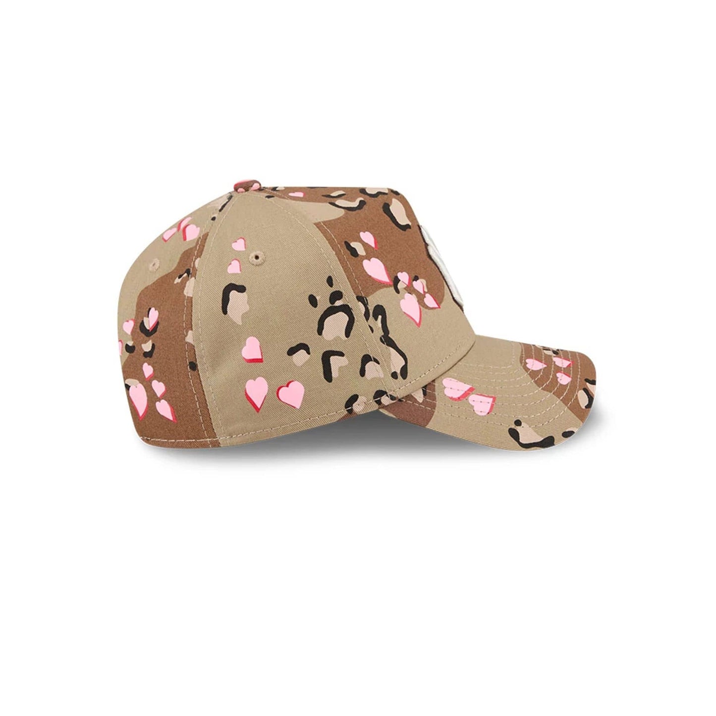 Pictured is this MLB Camo Hearts New York Yankees 9FORTY A-Frame cap in Desert Camo. 6