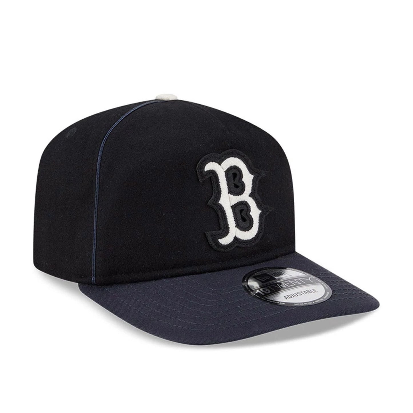 Pictured is this MLB Felt Logo Boston Red Sox 19TWENTY cap in navy. 4