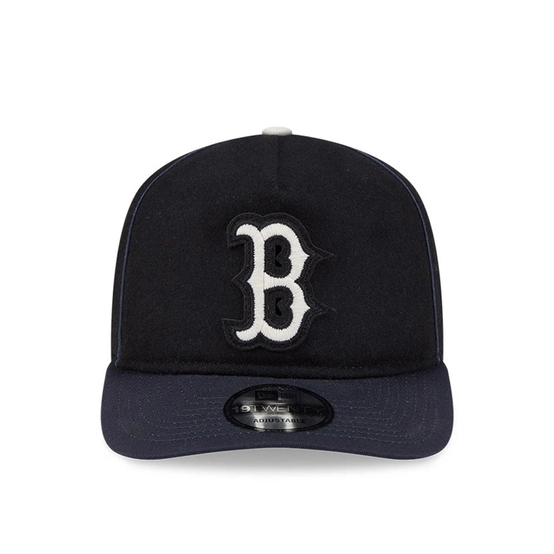 Pictured is this MLB Felt Logo Boston Red Sox 19TWENTY cap in navy. 3