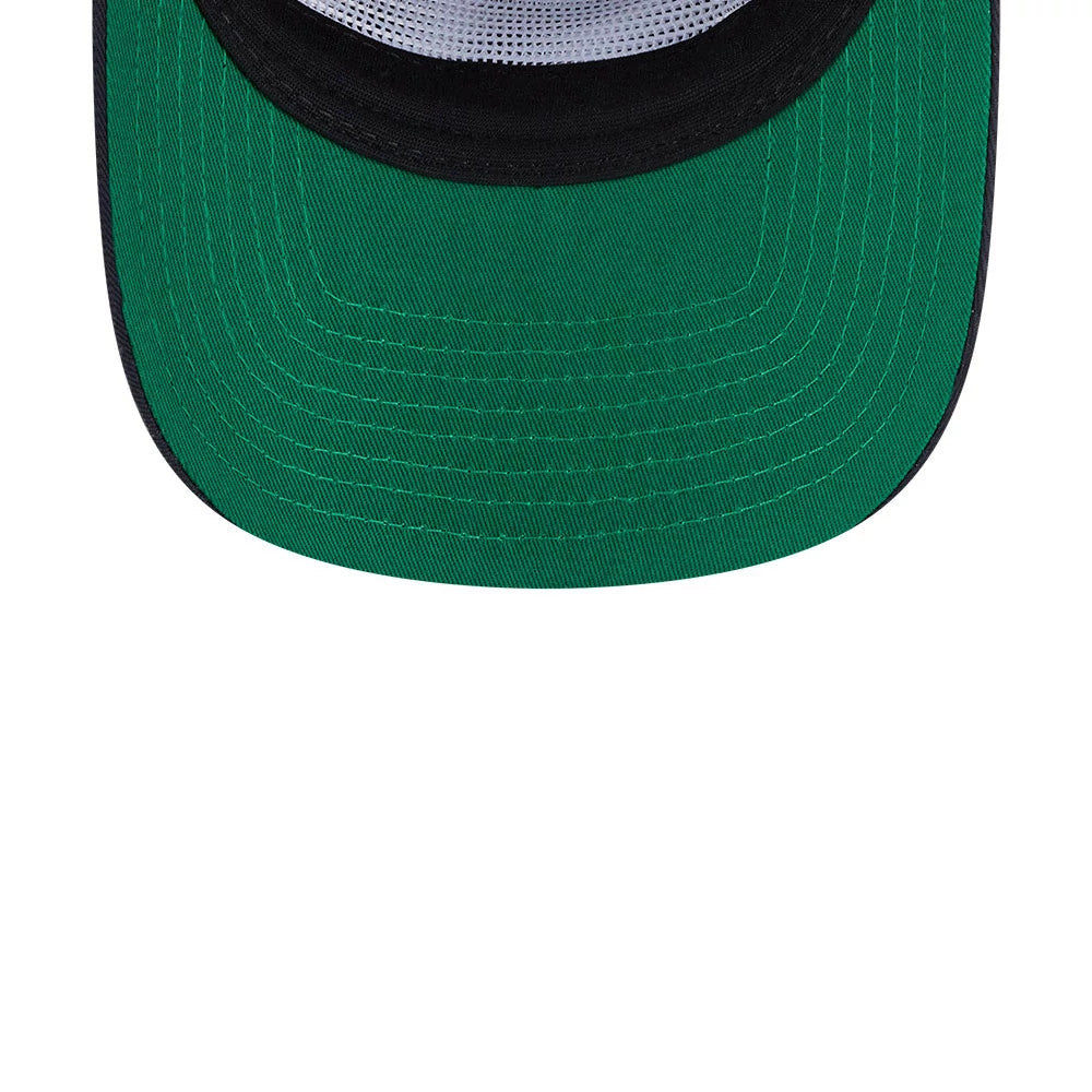 Pictured is this MLB Felt Logo Boston Red Sox 19TWENTY cap in navy. 2