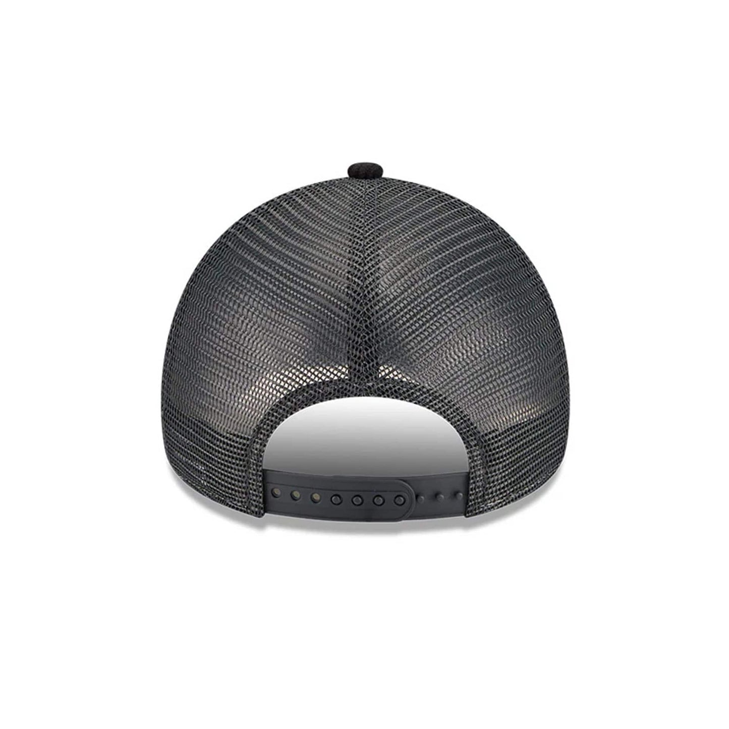 Pictured is this New Era Wide Cord 9FORTY A-Frame Trucker cap in black. 6