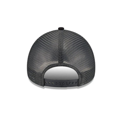 Pictured is this New Era Wide Cord 9FORTY A-Frame Trucker cap in black. 6