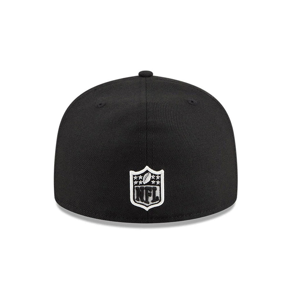 Pictured is this NFL Chiseled Embroidery Green Bay Packers 59FIFTY A-Frame Fitted cap in Black. 3