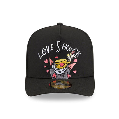 Pictured is this Tom & Jerry Love Struck 59FIFTY A-Frame Fitted cap in black. 3
