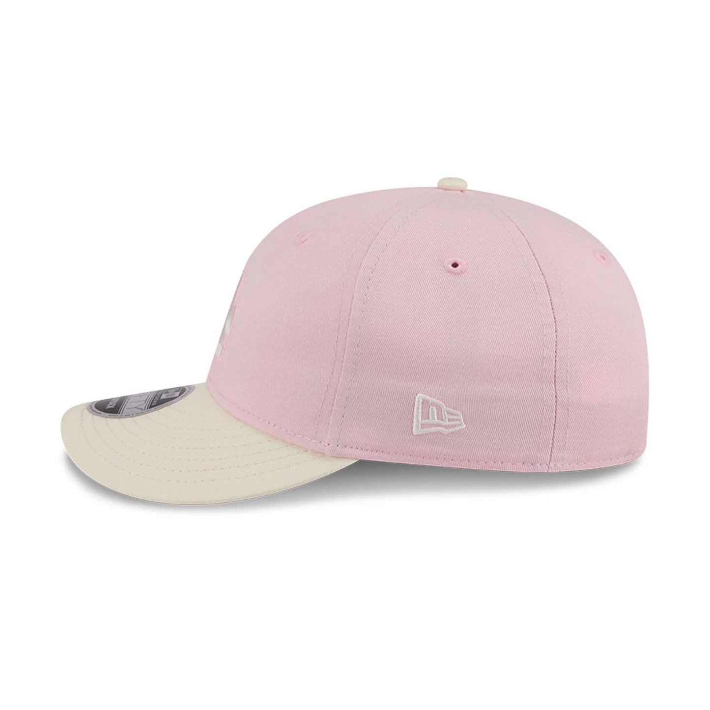 Pictured is this MLB Washed Tie Dye LA Dodgers 9FIFTY Snapback cap in pastel pink. 5