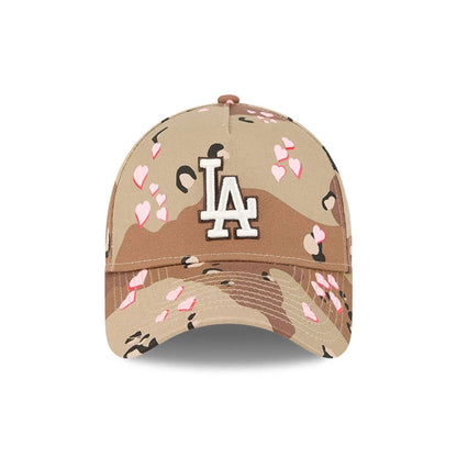 Pictured is this MLB Camo Hearts LA Dodgers 9FORTY A-Frame cap in Desert Camo. 3