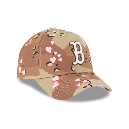 Pictured is this MLB Camo Hearts Boston Red Sox 9FORTY A-Frame cap in Desert Camo. 4