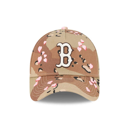 Pictured is this MLB Camo Hearts Boston Red Sox 9FORTY A-Frame cap in Desert Camo. 3