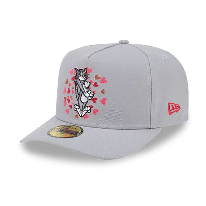 Pictured is this Tom & Jerry Love Struck 59FIFTY A-Frame Fitted cap in grey. 1