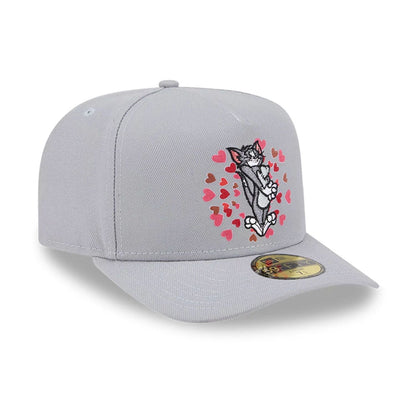 Pictured is this Tom & Jerry Love Struck 59FIFTY A-Frame Fitted cap in grey. 4