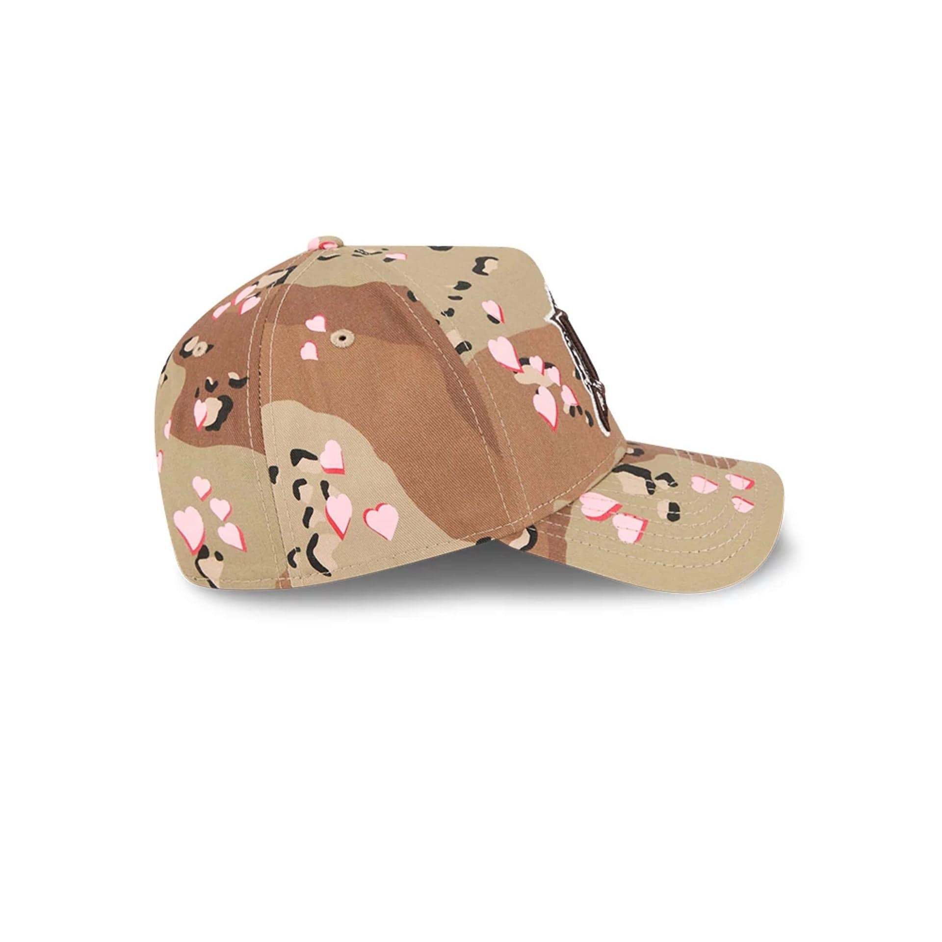 Pictured is this MLB Camo Hearts Miami Marlins 9FORTY A-Frame cap in Desert Camo. 6