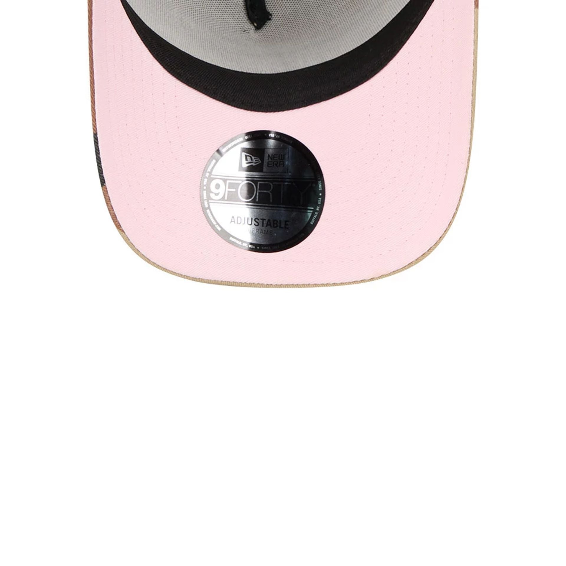 Pictured is this MLB Camo Hearts Miami Marlins 9FORTY A-Frame cap in Desert Camo. 2