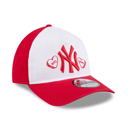 Pictured is this MLB Conversation Hearts New York Yankees 9TWENTY A-Frame cap in red. 4