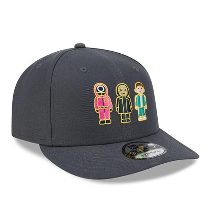 Pictured is this Netflix Squid Game 9FIFTY Snapback cap in dark grey. 3