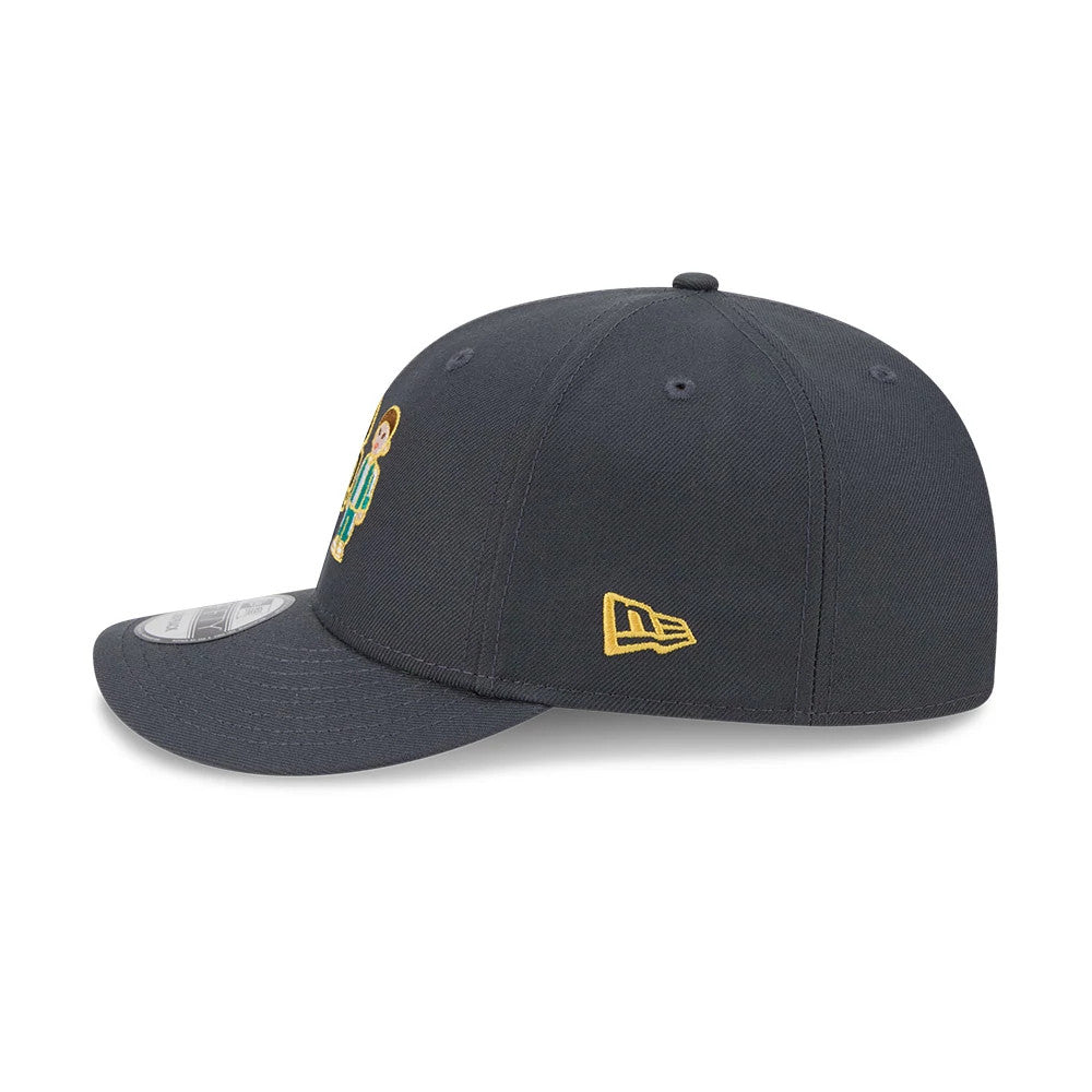 Pictured is this Netflix Squid Game 9FIFTY Snapback cap in dark grey. 4