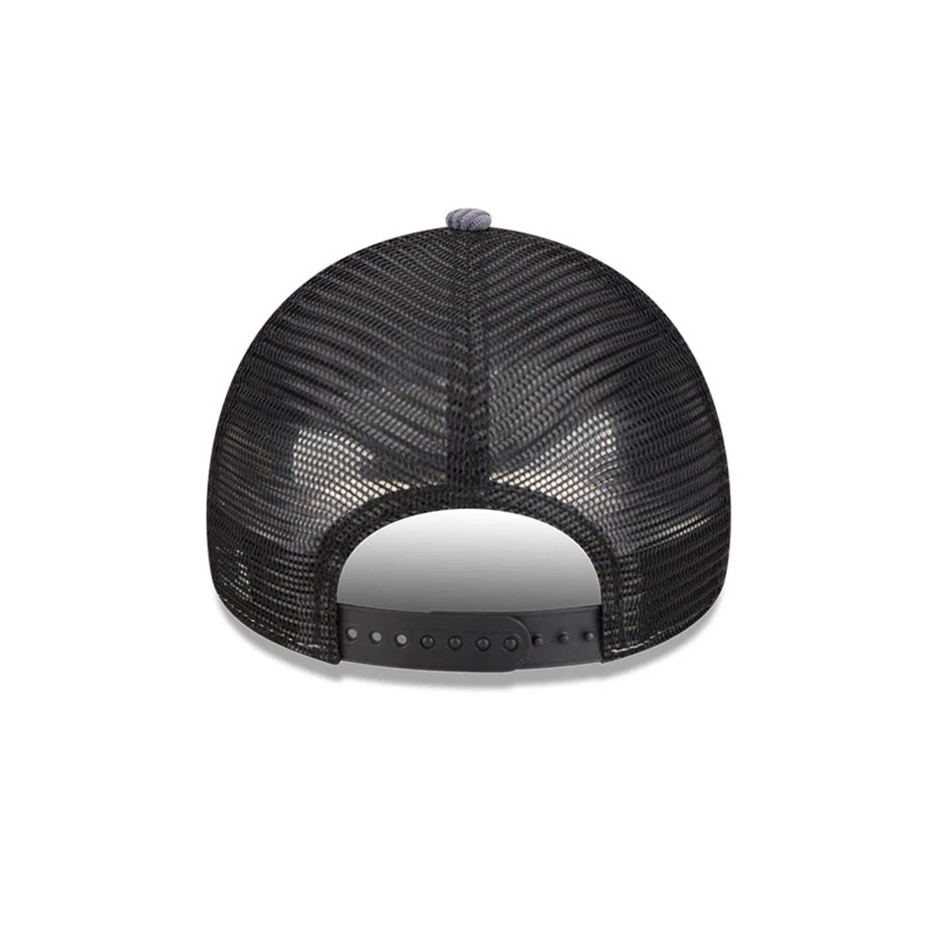 Pictured is this New Era Wide Cord 9FORTY A-Frame Trucker cap in dark blue. 6