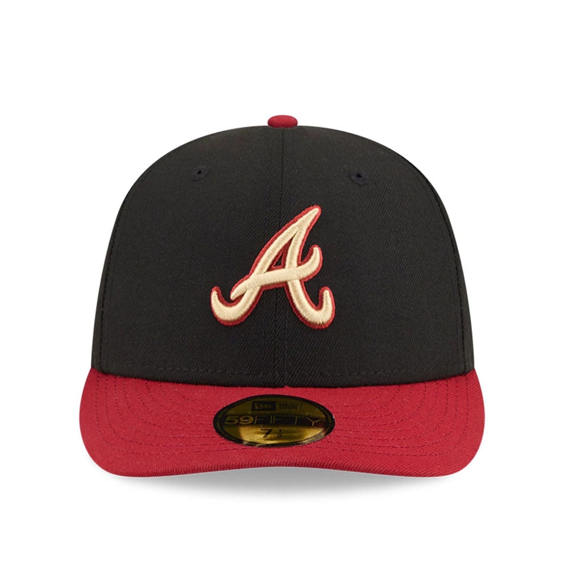 Pictured is this MLB Team Cards Atlanta Braves 59FIFTY Fitted cap in black. 3