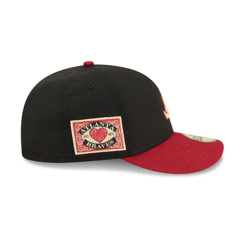 Pictured is this MLB Team Cards Atlanta Braves 59FIFTY Fitted cap in black. 5