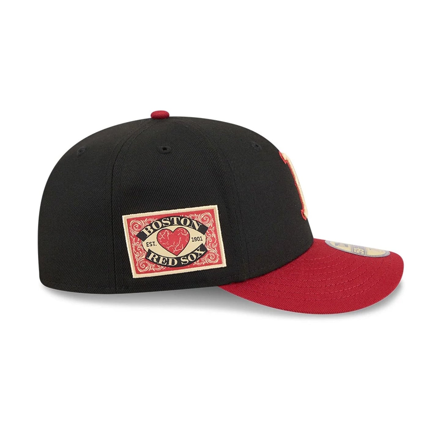 Pictured is this MLB Team Cards Boston Red Sox 59FIFTY Fitted cap in black. 5