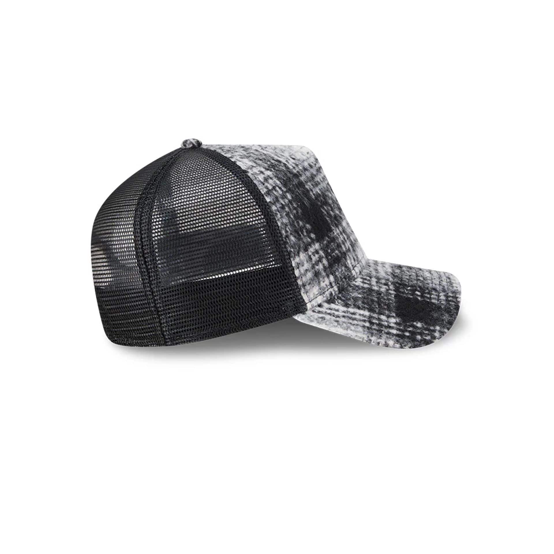 Pictured is this New Era 9FORTY A-Frame Trucker cap in white. 6