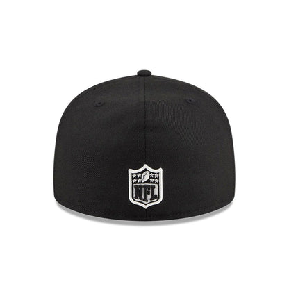 Pictured is this NFL Chiseled Embroidery Kansas City Chiefs 59FIFTY A-Frame Fitted cap in black. 3