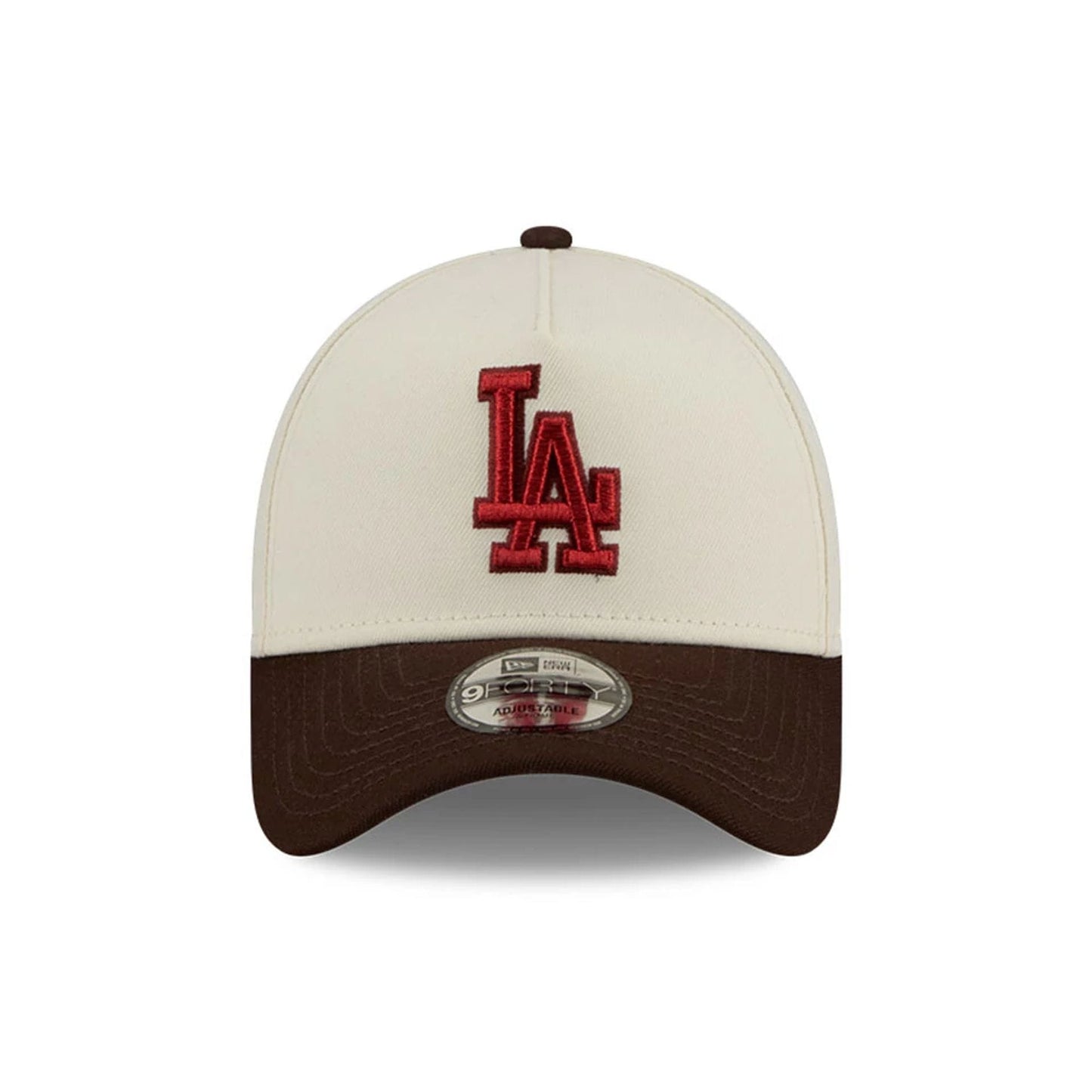 Pictured is this MLB City Script LA Dodgers 9FORTY A-Frame cap in Cream . 3