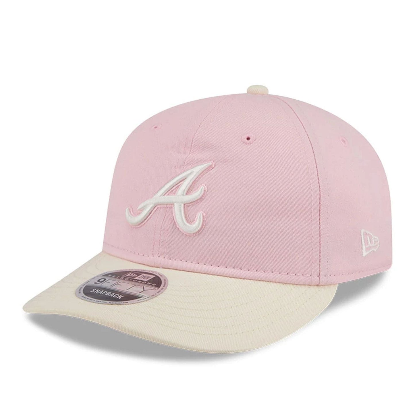 Pictured is this MLB Washed Tie Dye Atlanta Braves 9FIFTY Snapback cap in pastel pink. 3