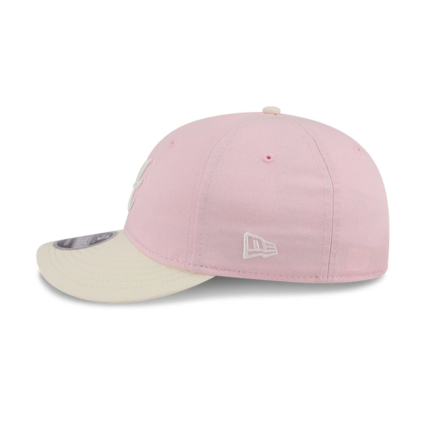Pictured is this MLB Washed Tie Dye Atlanta Braves 9FIFTY Snapback cap in pastel pink. 5