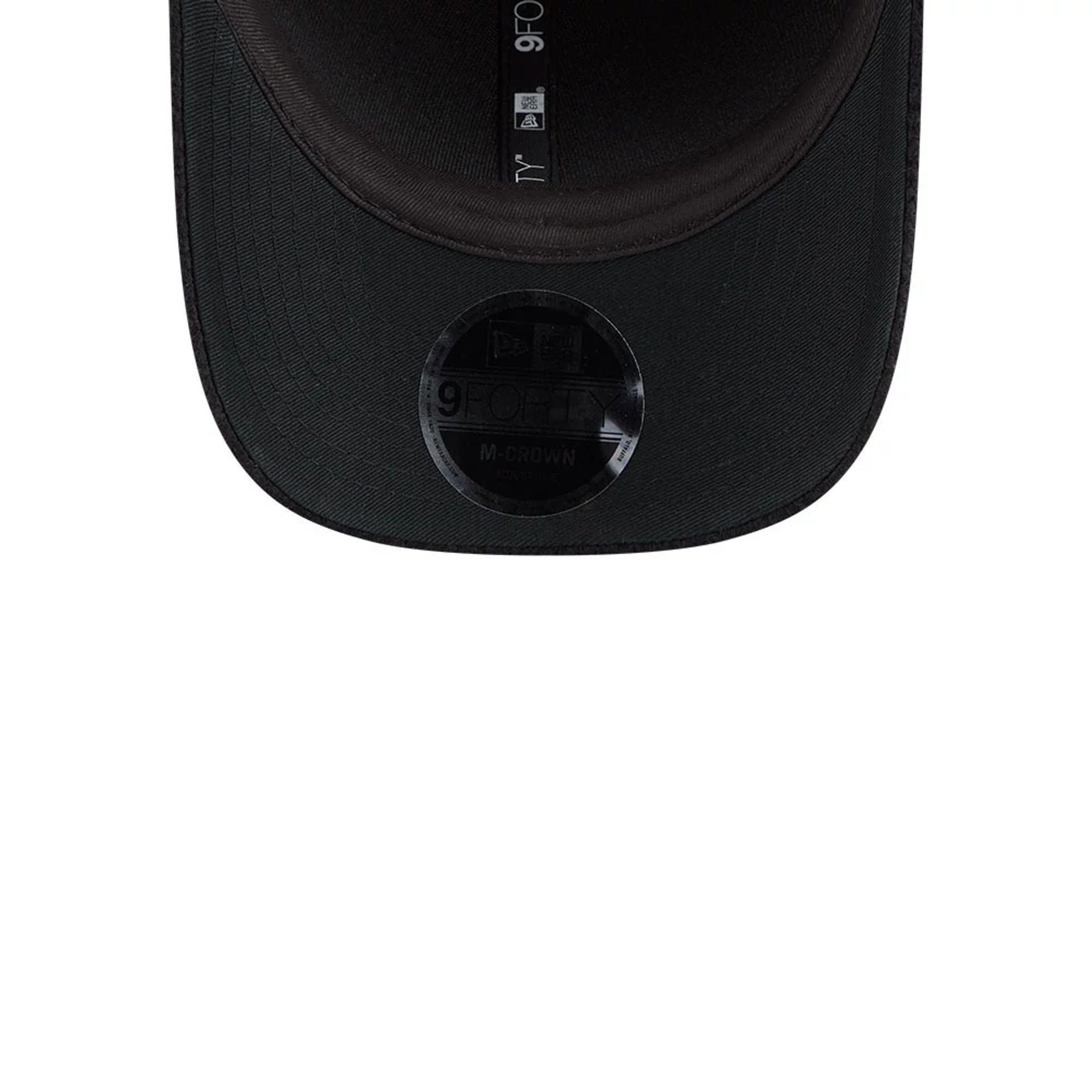 Pictured is this New Era Brushed Fleece 9FORTY M-Crown cap in black. 7