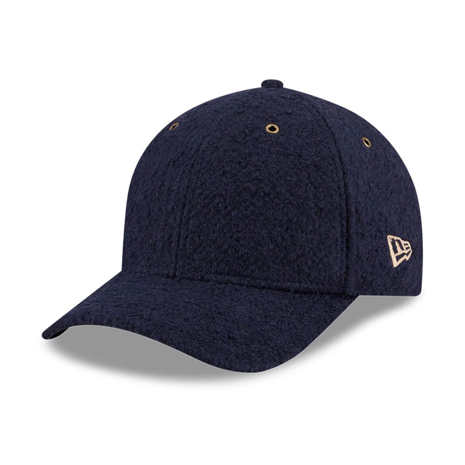 Pictured is this New Era Brushed Fleece 9FORTY M-Crown cap in navy. 1