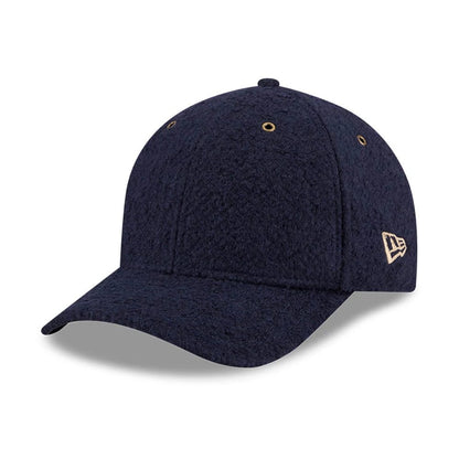 Pictured is this New Era Brushed Fleece 9FORTY M-Crown cap in navy. 1
