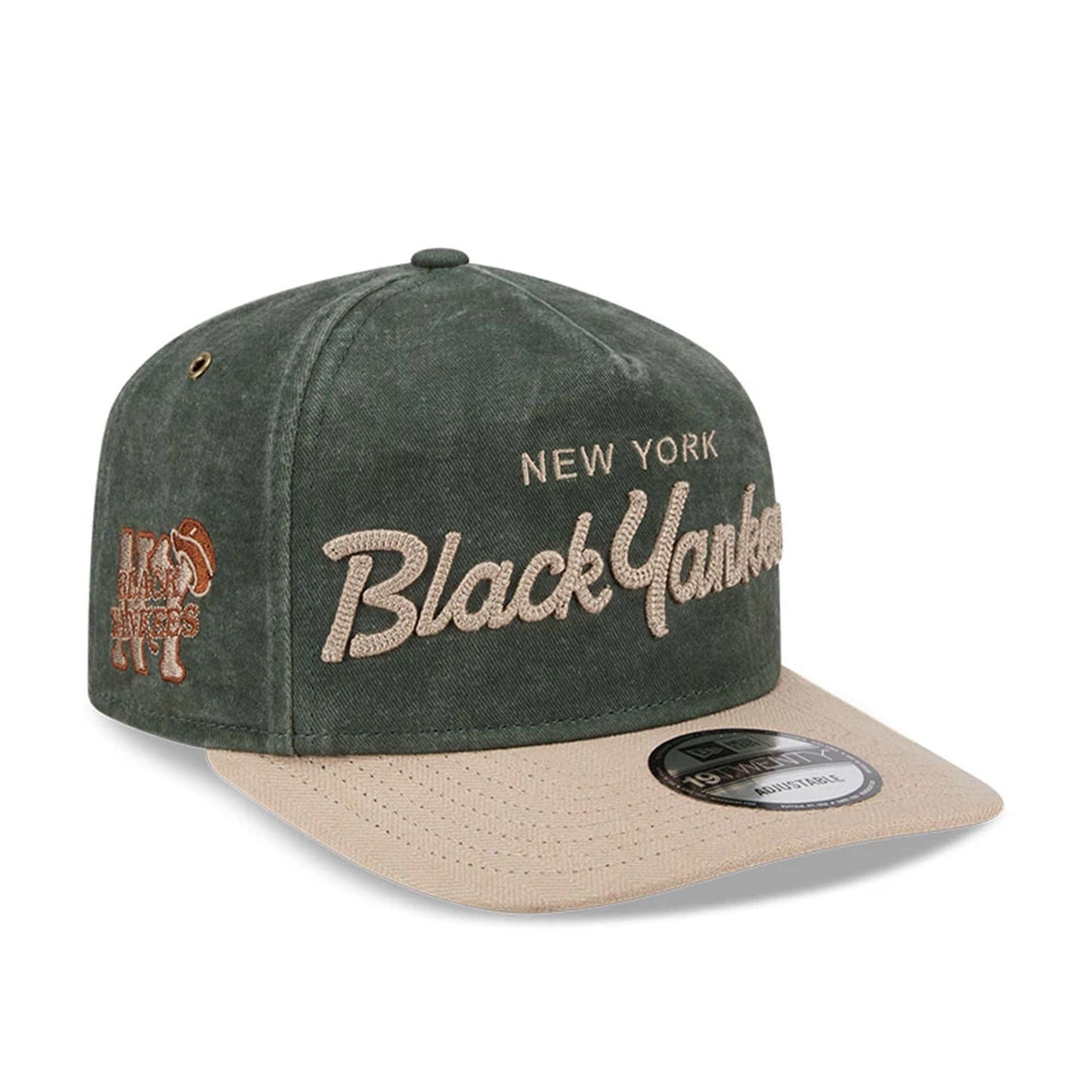 Pictured is this MLB Negro League New York Black Yankees 19TWENTY cap in dark green. 1