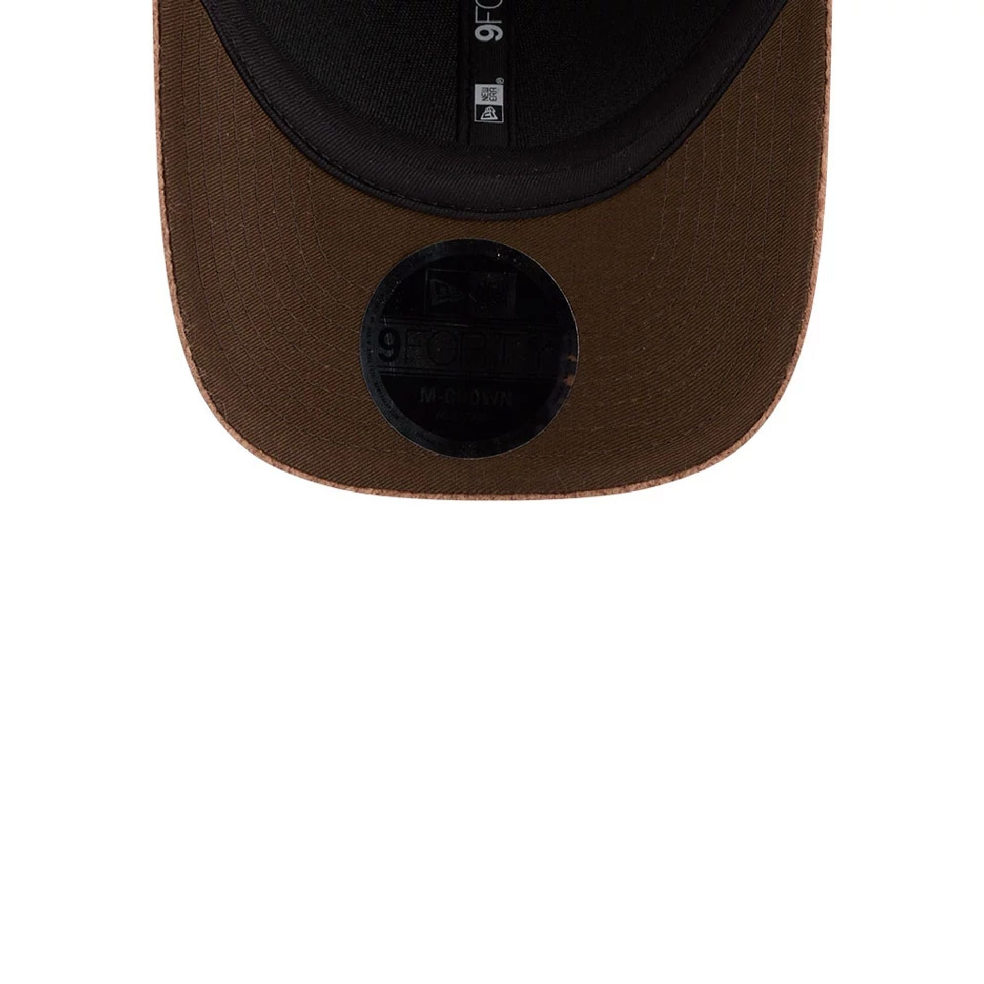 Pictured is this New Era Brushed Fleece 9FORTY M-Crown cap in Brown. 3