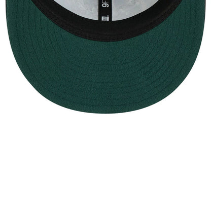 Pictured is this NBA Chainstitch Script Boston Celtics Retro Crown 9FIFTY cap in green. 2