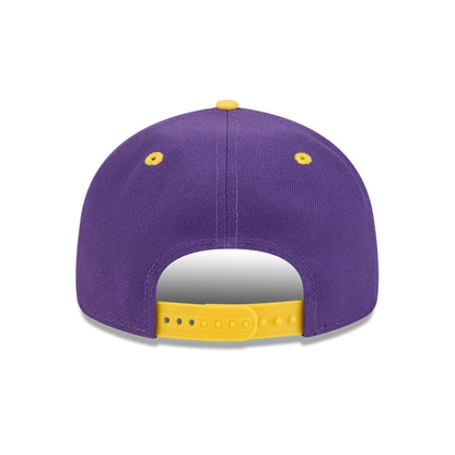 Pictured is this NBA Chainstitch Script LA Lakers Retro Crown 9FIFTY cap in purple. 7