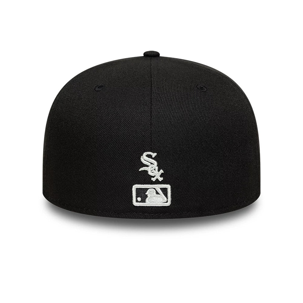 Pictured is this MLB Faux Pearl Chicago White Sox 59FIFTY Fitted cap in black. 5