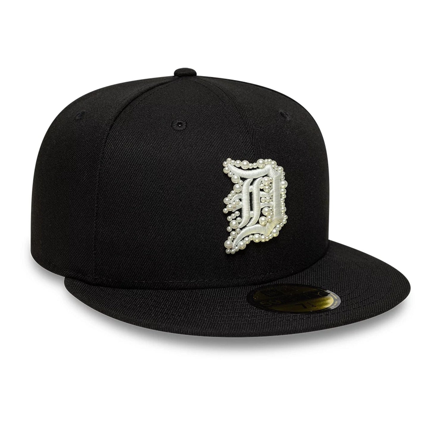 Pictured is this MLB Faux Pearl Detroit Tigers 59FIFTY Fitted cap in black. 4