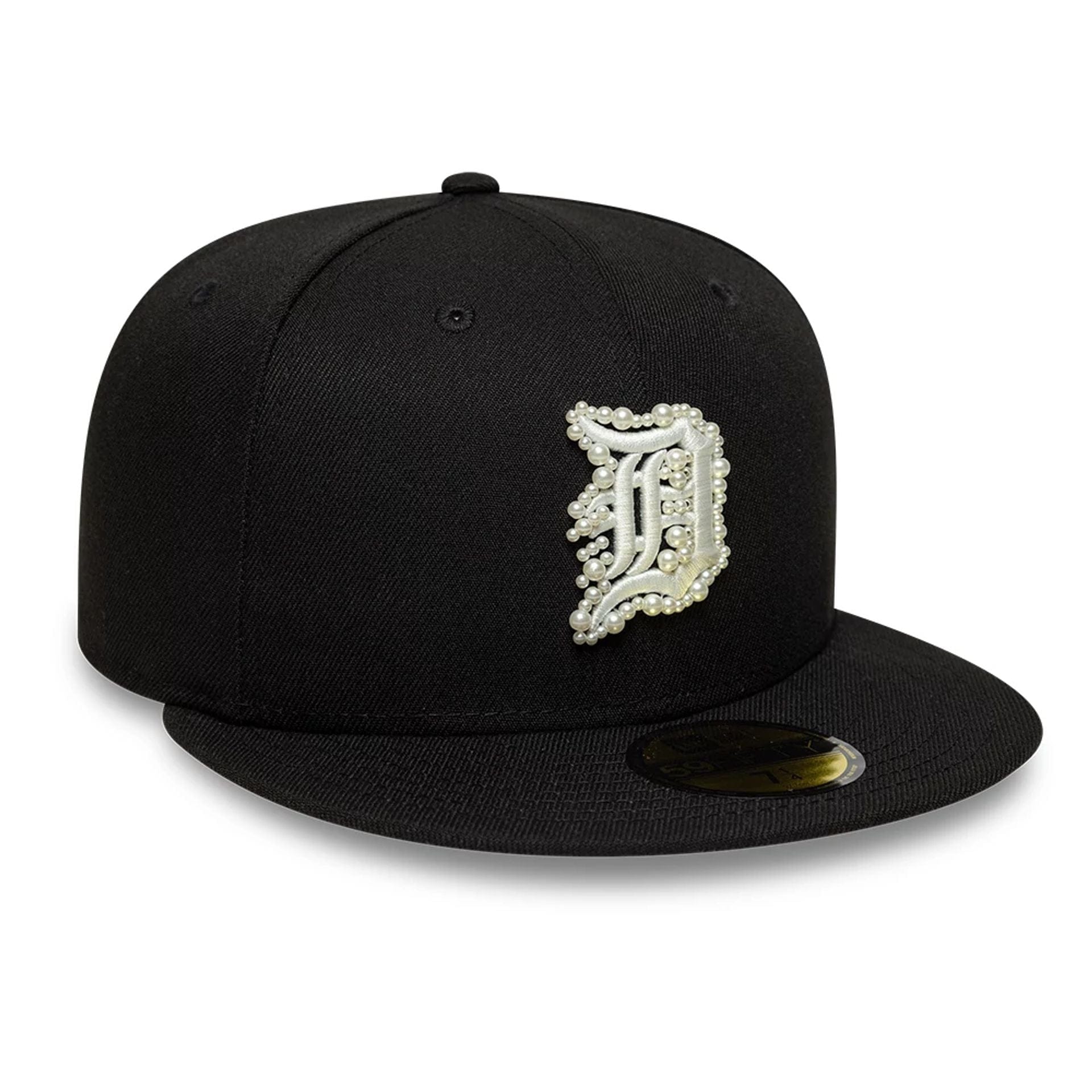 Pictured is this MLB Faux Pearl Detroit Tigers 59FIFTY Fitted cap in black. 4