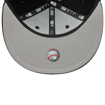 Pictured is this MLB Faux Pearl Detroit Tigers 59FIFTY Fitted cap in black. 2