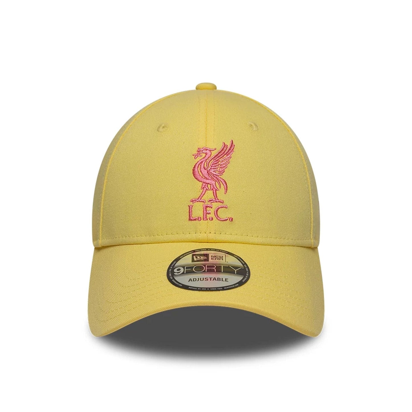 Pictured is this Womens Liverpool FC 9FORTY cap in pastel yellow. 2