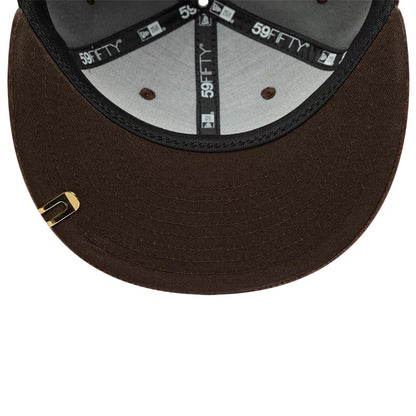 Pictured is this New Era Faux Pony 59FIFTY Fitted cap in dark brown. 7
