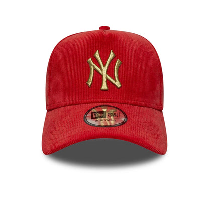 Pictured is this MLB Cord New York Yankees 9FORTY A-Frame cap in dark red. 2