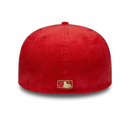 Pictured is this MLB Cord New York Yankees 59FIFTY Fitted cap in red. 4