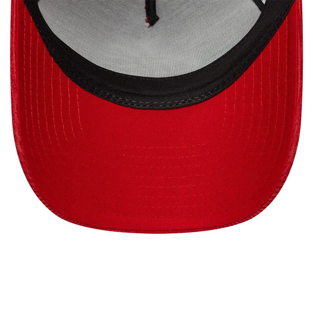 Pictured is this New Era Cord 9FORTY E-Frame cap in red. 7
