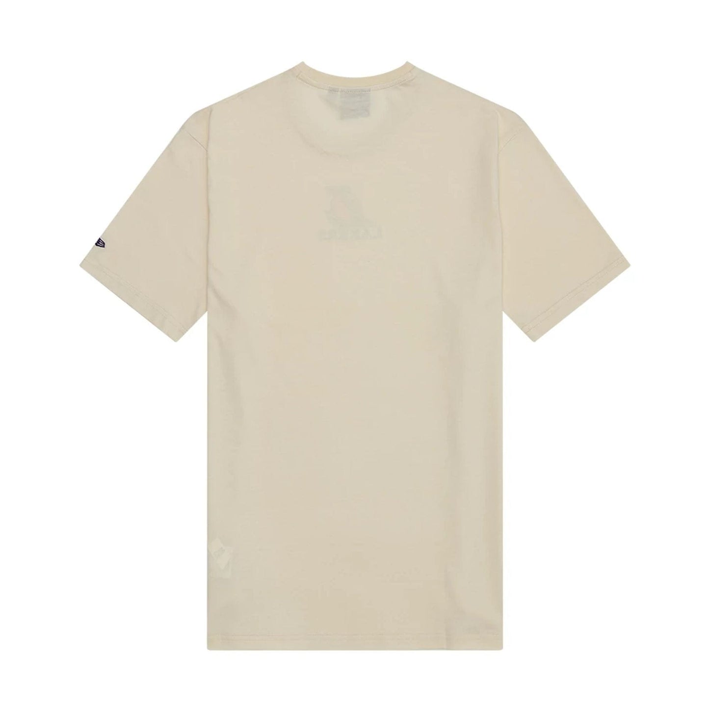 The model is wearing this NBA Wordmark LA Lakers T-Shirt in light beige. 2
