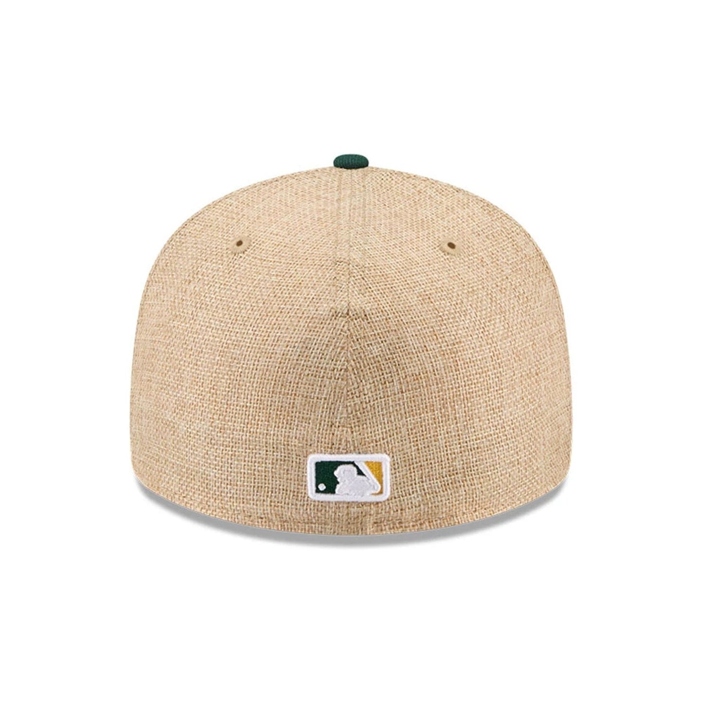 Pictured is this MLB Twine Athletics 59FIFTY Fitted cap in beige. 7