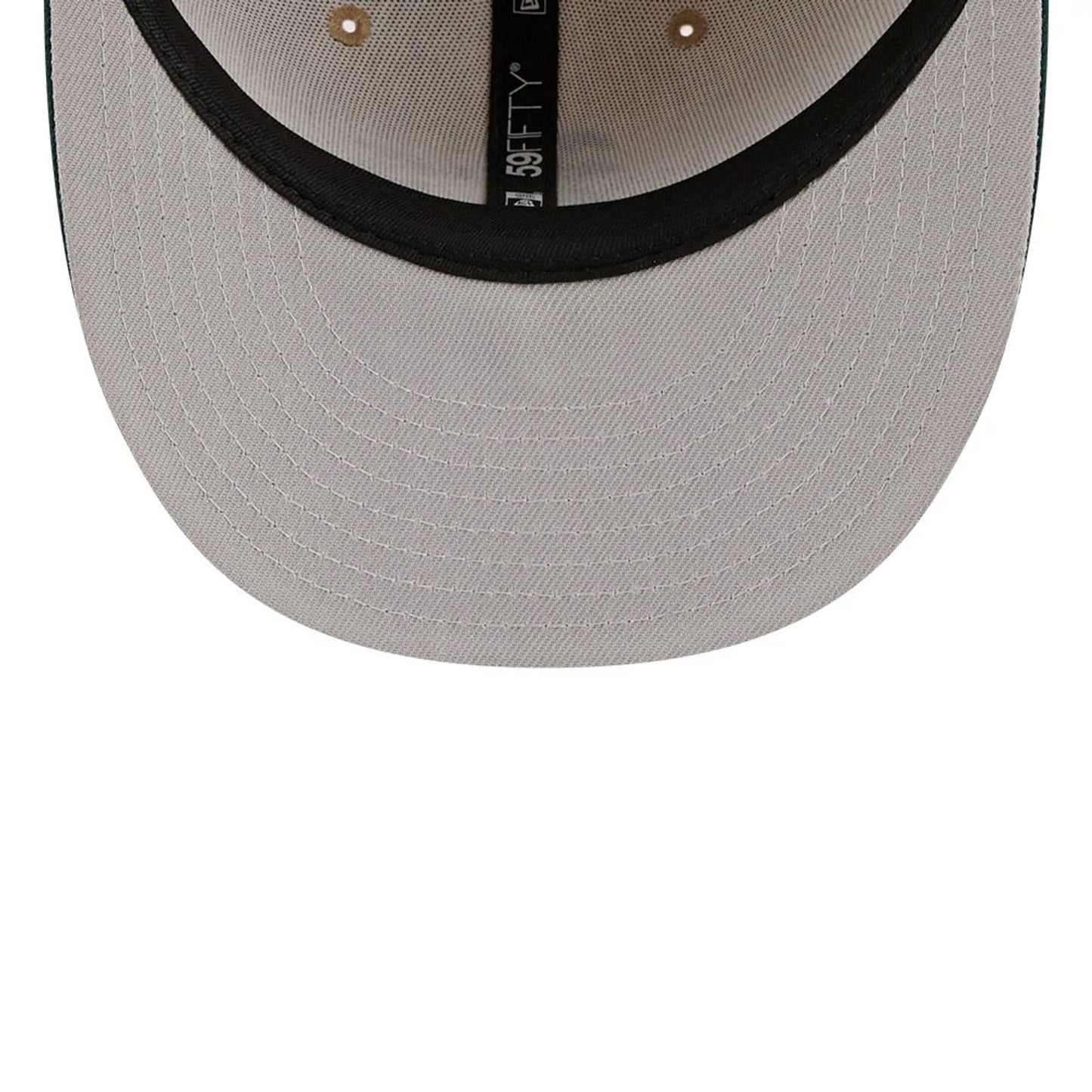 Pictured is this MLB Twine Athletics 59FIFTY Fitted cap in beige. 2