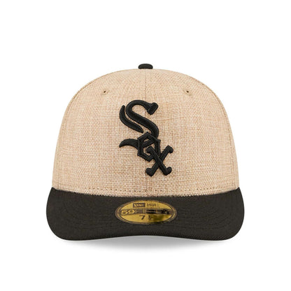 Pictured is this MLB Twine Chicago White Sox 59FIFTY Fitted cap in Beige. 3