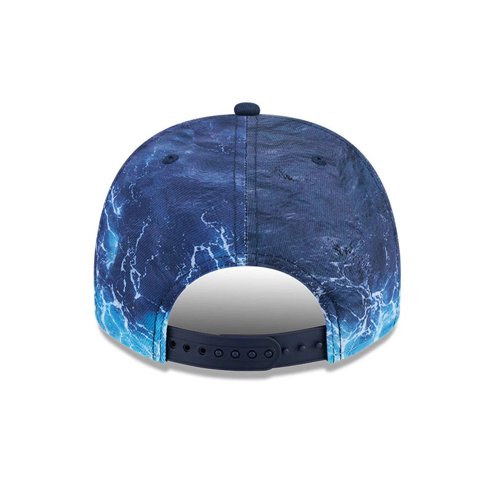 Pictured is this MLB Deep Water Detroit Tigers 9FIFTY A-Frame Snapback cap in pastel blue. 7