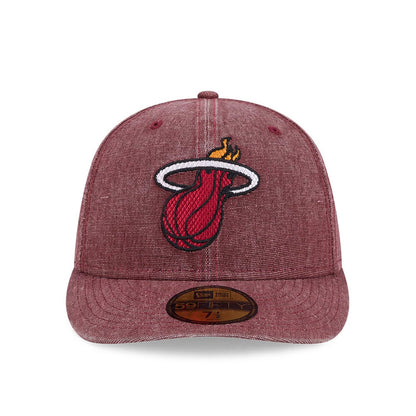 Pictured is this NBA Hardwood Classic Miami Heat 59FIFTY Fitted cap in Red. 3